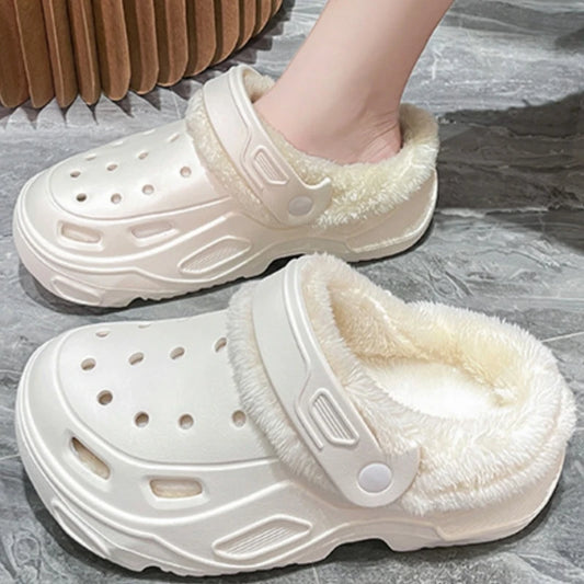 Women's Plush Cotton Slippers Winter Comfort Indoor Anti-skid Shoes Flat Shoes Family Bedroom Floor Slippers Internet Celebrity